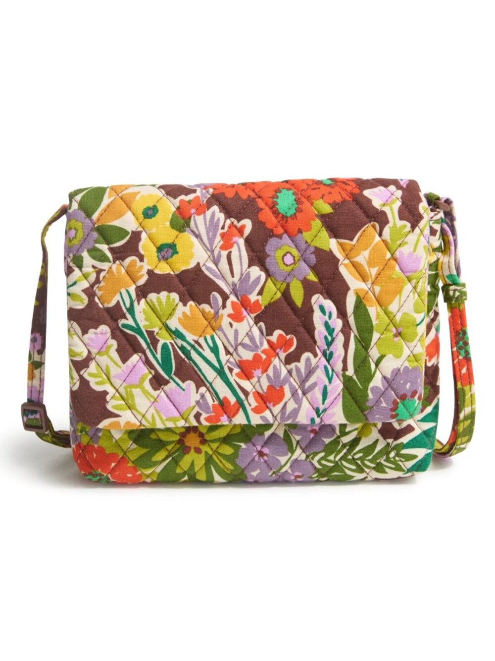 Vera Bradley Small Flap Hipster Crossbody Purse Floral NEW - Evening Garden